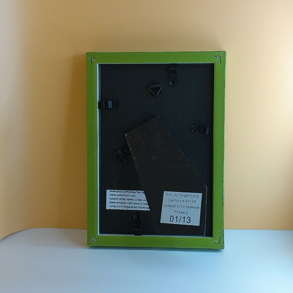 Fashion Girl, 4x6 Art print within a new green wood Frame - Picture 5 of 5